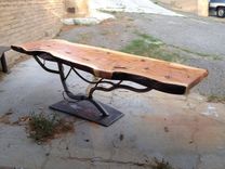 Steel Tree Table Base With Juniper Slab Top 1 small