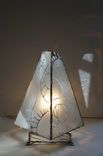 Pyramidal Etched Glass Lamp 1 small