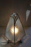 Pyramidal Etched Glass Lamp 2 small