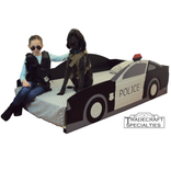 Police Car Twin Kids Bed Frame - Handcrafted - Police Themed Children's Bedroom Furniture 1 small