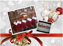 Set Of 9 Traditional Heirloom Velvet Christmas Stockings, Large Stockings, Christmas Santa Boot 1 small