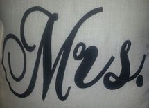 Mr. & Mrs. Embroidered Linen Shams With Or Without Feather Fills Pillow Set Of 3 4 small