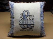 Beautiful 18 Mr & Mrs Ampersand Decorative Pillow 2 small