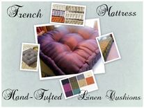 French Tufted Seat Cushions, Great For Floor, Chairs, Outdoor, Picnics, Kids Or Adults 1 small
