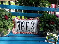 Address Pillow, Outdoor Porch Pillow, Bench Pillow, Accent Pillow 1 small