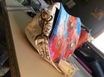 Crossbody, Satchel, Fine Art Handbag Featuring Original Acrylic Poppy Art 3 small