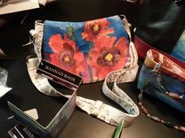 Crossbody, Satchel, Fine Art Handbag Featuring Original Acrylic Poppy Art 1 small