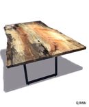 Live Edge Or Natural Edge Desk With Metallic Resin 4 small
