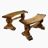Curved Pine Trestle Benches 1 small