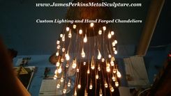 Hand Forged Bronze Chandelier 5 small