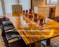 Reclaimed Red Elm Dining Table 1 small