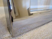 Slab Edge Table Top Custom Chrome / Stainless Steel Table Legs / Slab Edge Table Top Supports 2 small