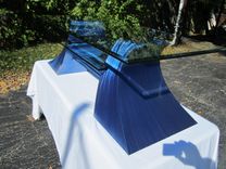 Jazz Series Media Stand / Metal Sculpture Table / With Embedded Glass 4 small