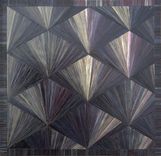 Black Straw Marquetry Fan Console In The Style Of Jean Michel Frank 2 small