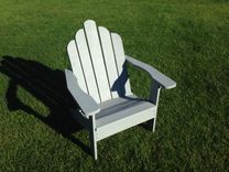 Painted Adirodack Chairs & Out Door Tables 3 small