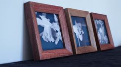 Set Of Threebevel Mahogany Picture Frames 1 small