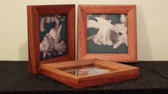 Set Of Threebevel Mahogany Picture Frames 2 small
