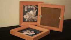 Set Of Threebevel Mahogany Picture Frames 4 small