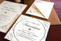 Scripty Elegant Wedding Invitation Suite 1 small