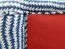 Indigo And White Fanback Chair 4 small