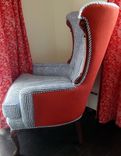 Indigo And White Fanback Chair 5 small