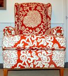 Orange Blossom Linen Wingback Chair 1 small