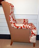 Orange Blossom Linen Wingback Chair 2 small