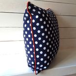 Linen Navy/White Polka Dot Pillow 2 small