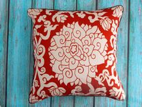 Orange Blossom Leather And Linen Pillow 1 small