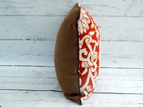 Orange Blossom Leather And Linen Pillow 3 small