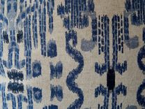 Mumbai Indigo And Tan Linen Pillow 3 small