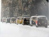 Vinatge Vw Bus Caravan Framed Picture 2 small