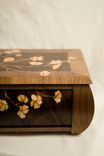 Walnut Radius Jewelry Box With Apple Blossom Inlay 1 small