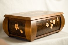 Walnut Radius Jewelry Box With Apple Blossom Inlay 2 small