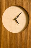 Reclaimed Walnut Clock With Chickadee Marquetry Inlay 3 small