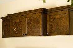 Media Cabinet Made From White Oak And Walnut Burl With Marquetry Inlay Accent 1 small
