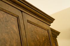 Media Cabinet Made From White Oak And Walnut Burl With Marquetry Inlay Accent 3 small