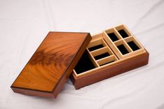 Jewelry Box Made From Crotch Mahogany 2 small