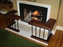 Old English Fireplace Bench - 'Corner Set' Model 4 small