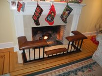 Old English Fireplace Bench - 'Cut' Bench Model 1 small