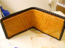 Hand Carved Floral Wallet 2 small