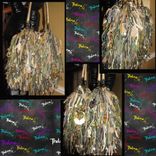 Camouflage Fringe Handbag,Army Inspired,Industrial Look,Custom Made,Funky,Purse,Tote 2 small