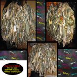 Camouflage Fringe Handbag,Army Inspired,Industrial Look,Custom Made,Funky,Purse,Tote 3 small