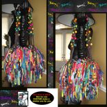 Beaded Fringe Purse, Custom Made,Unique,One Of A Kind,Upcycle,Jewels,Rhinestones 1 small