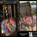 Beaded Fringe Purse, Custom Made,Unique,One Of A Kind,Upcycle,Jewels,Rhinestones 2 small
