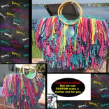 Unique Fringe Handbag Custom Made One Of A Kind Funky,Jewels,Rhinestones,Upcycled 3 small