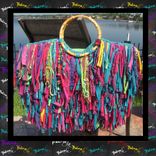 Unique Fringe Handbag Custom Made One Of A Kind Funky,Jewels,Rhinestones,Upcycled 1 small