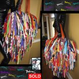 Handmade Fringe Handbag,Upcycled Purse,Custom Made,Large Fringe Purse,Mixed Colors 2 small