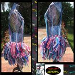 Fringed Handbag Beaded Rhinestones Jewels Unique Custom Made Colorful Upcycled 5 small