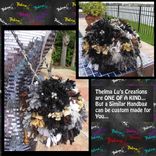 Round Fringe Purse,Flower,Rhinestone,Beads,Custom Made,One Of A Kind, Hippie,Boho,Funky,Handbag,Tote 4 small
